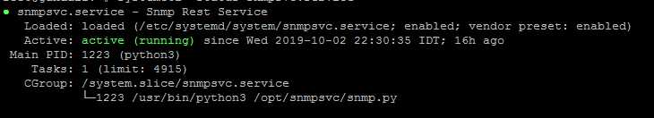 snmp service status - techblog.co.il
