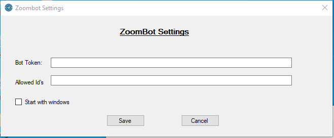 ZoomBot Settings