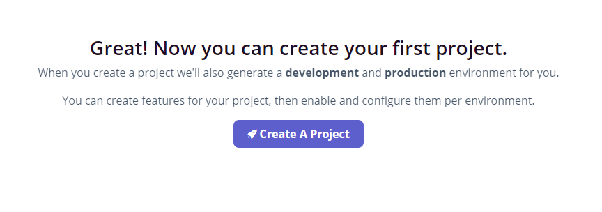 Flagsmith - Create project - טקבלוג
