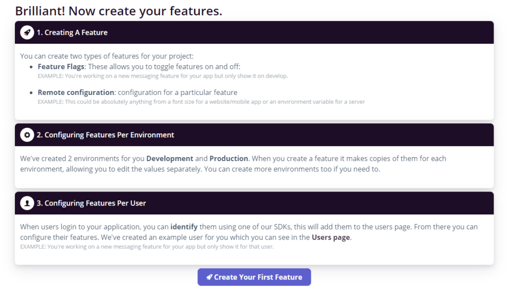 Flagsmith - Create Your First Feature