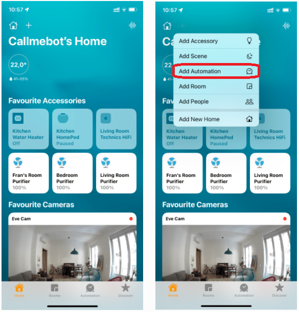 Callmebot - Apple Home App - techblog.co.il