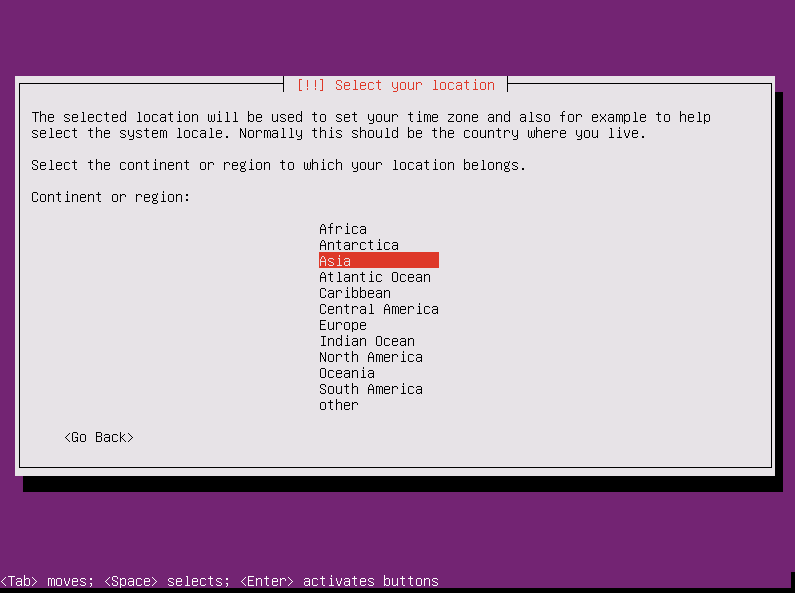 Ubuntu Setup - Set Geo Loaction