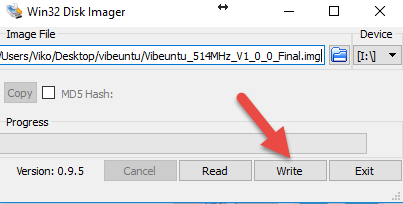 Win32DiskImager - Write File